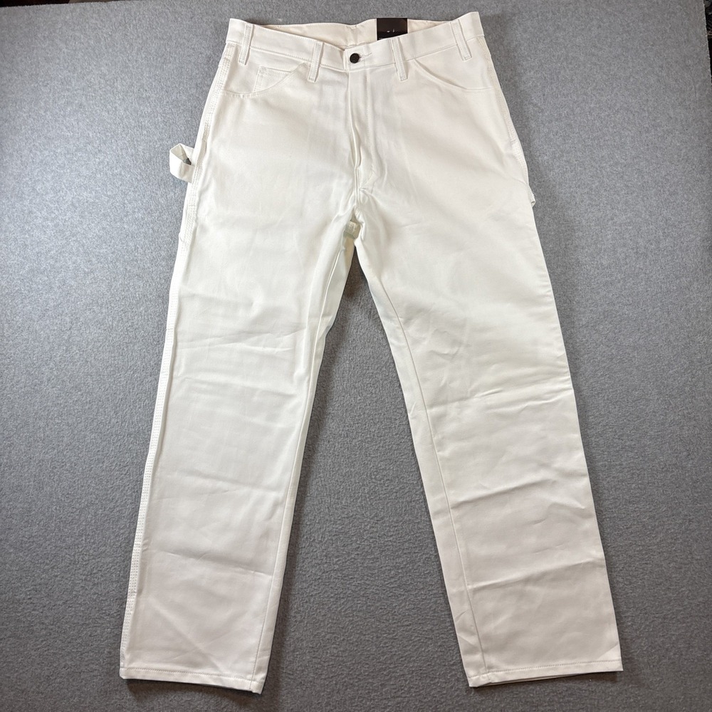 DICKIES RELAXED FIT WHITE UTILITY PANTS PAINTERS PANTS Men's 33x30 Brand New